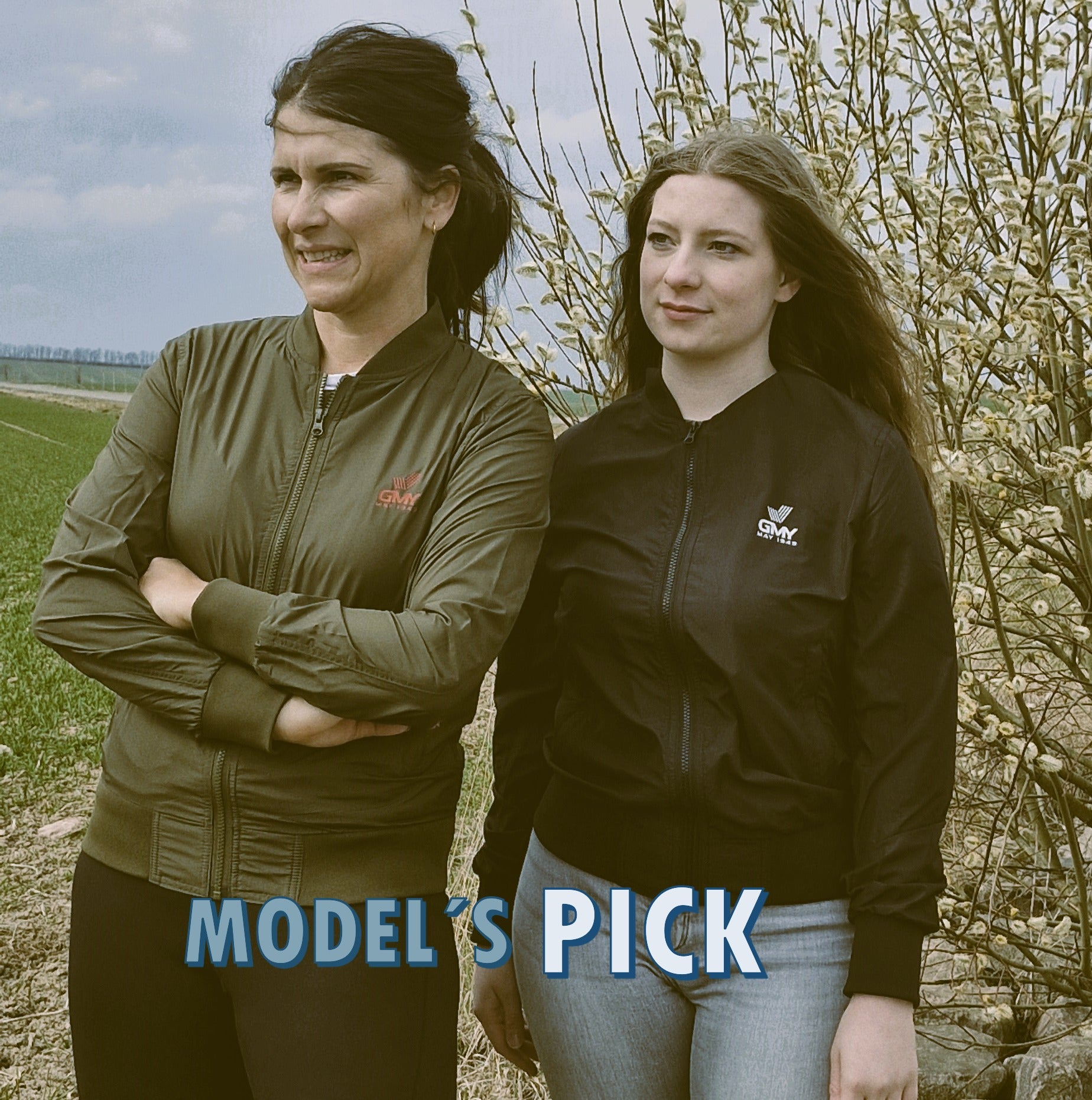 "GMY" Ladies Nylon Flight Jacket "the GMY Original", Schwarz