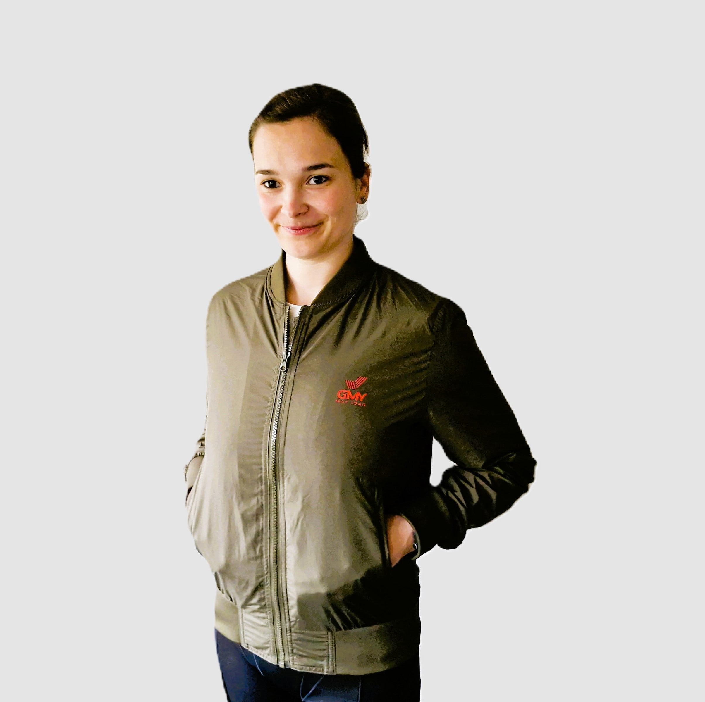 "GMY" Ladies Nylon Flight Jacket "the GMY Original", Olive