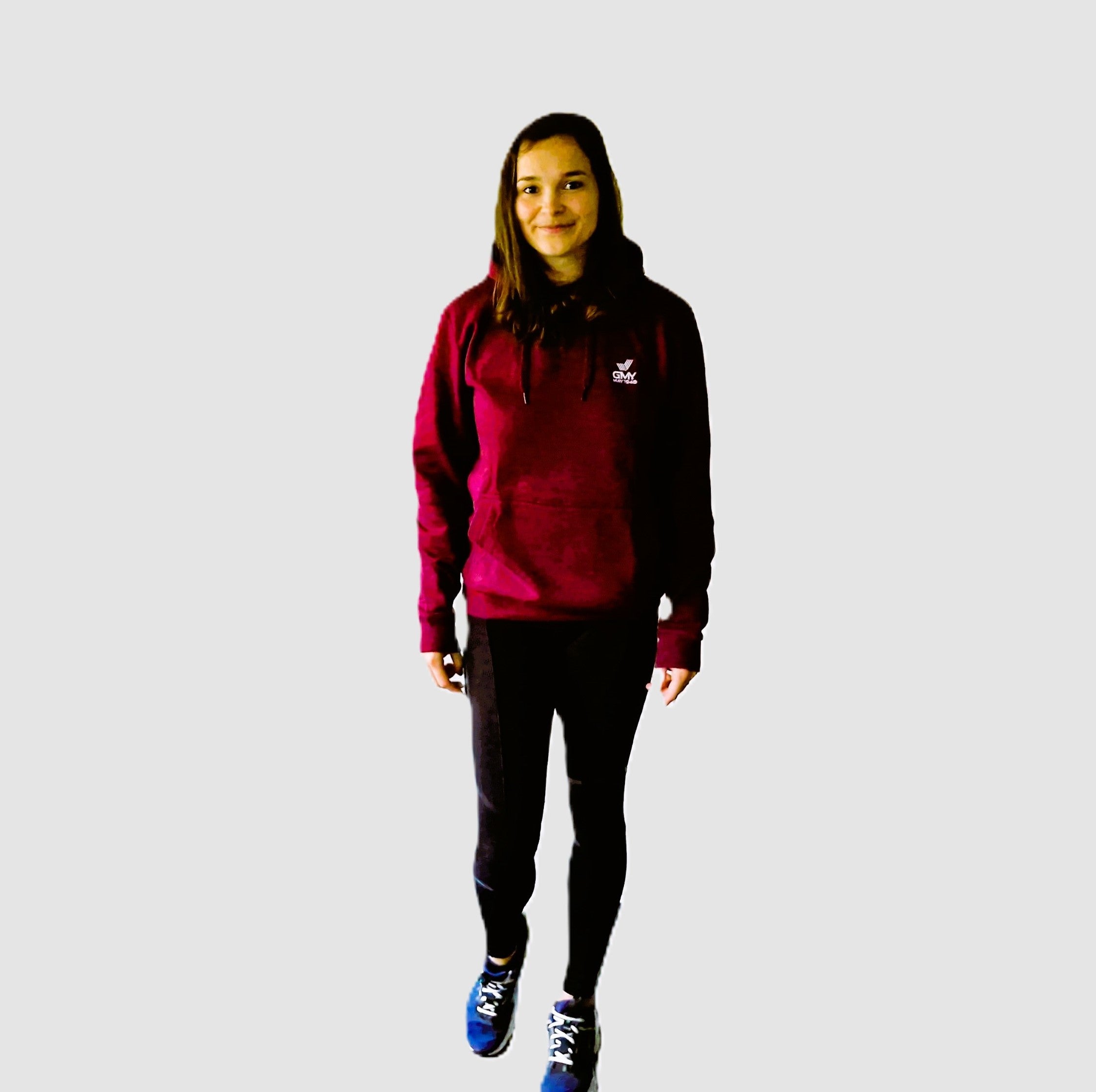 "GMY" Unisex Hooded Sweat-Shirt Burgundy