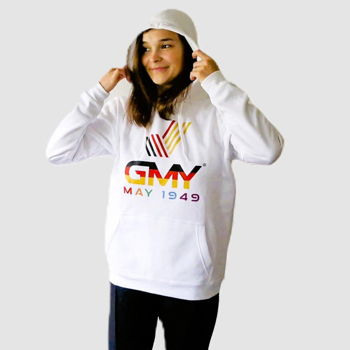 "GMY" Unisex Hooded Sweat-Shirt White "the GMY Original"