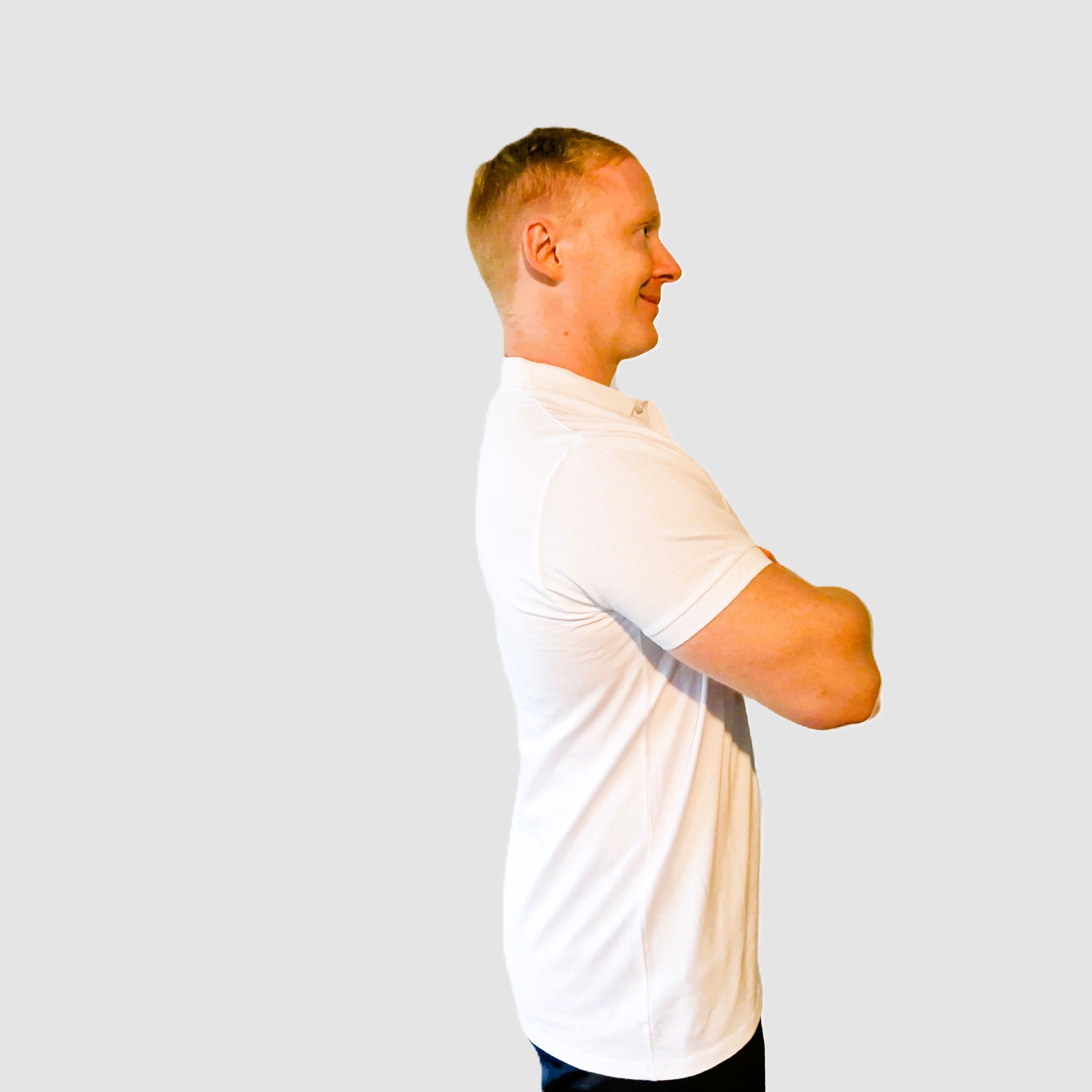 "GMY" Men´s Polo Shirt Perfect Weiss "The GMY Original", gesticktes Logo
