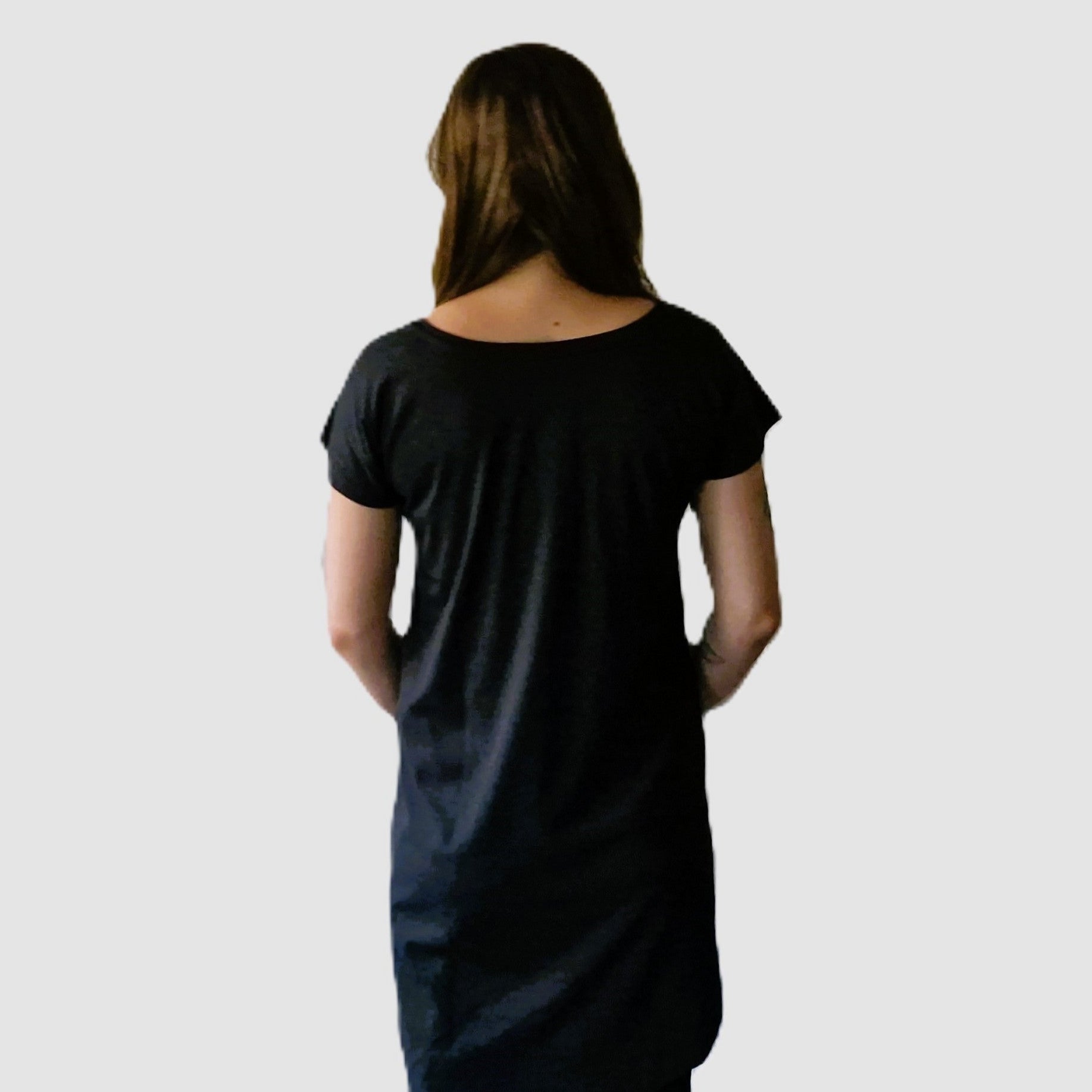 "GMY" Women´s Loose Fit T Dress, Schwarz