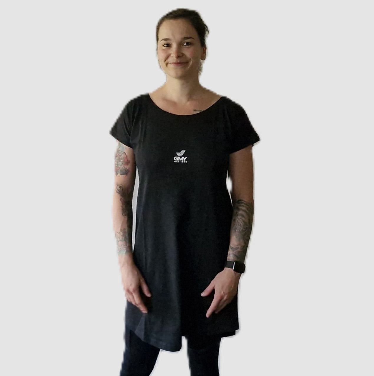 "GMY" Women´s Loose Fit T Dress, Schwarz