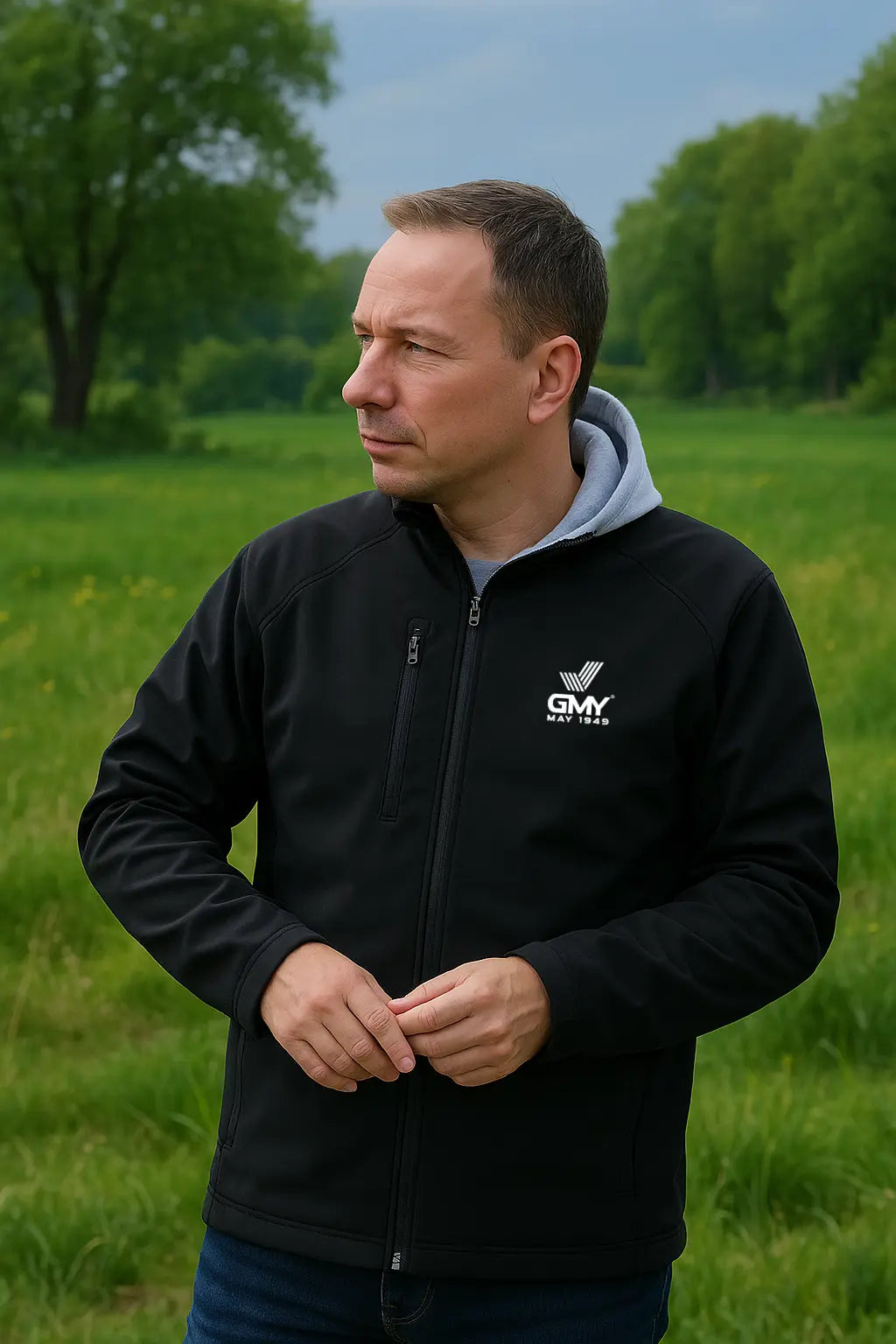 "GMY" Unisex Softshell Jacket, Schwarz GMY-Fashion