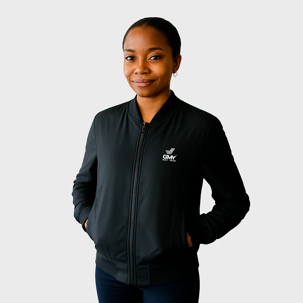 "GMY" Ladies Nylon Flight Jacket "the GMY Original", Schwarz