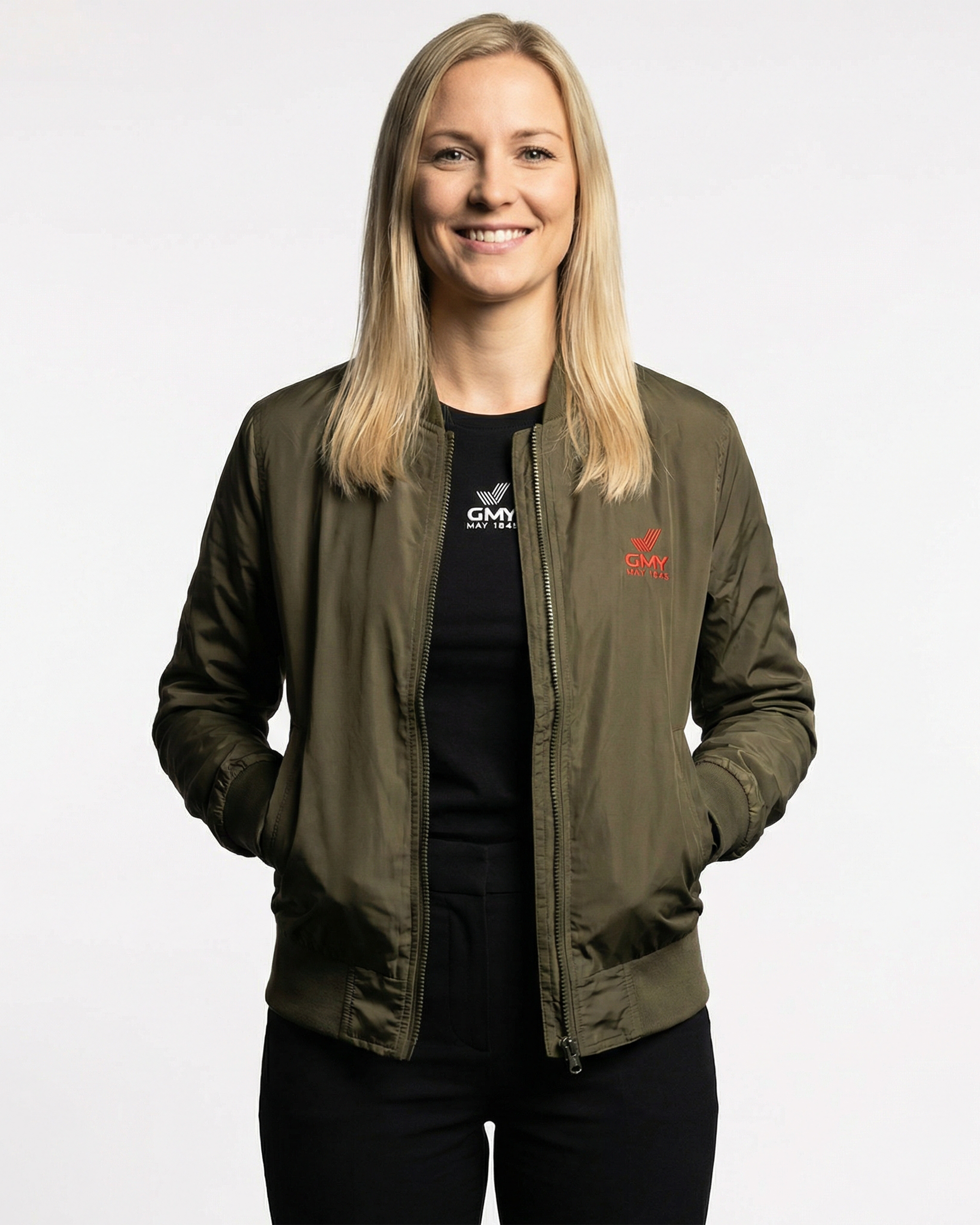 Ladies Nylon Flight Jacket "the GMY Original", Olive GMY-Fashion