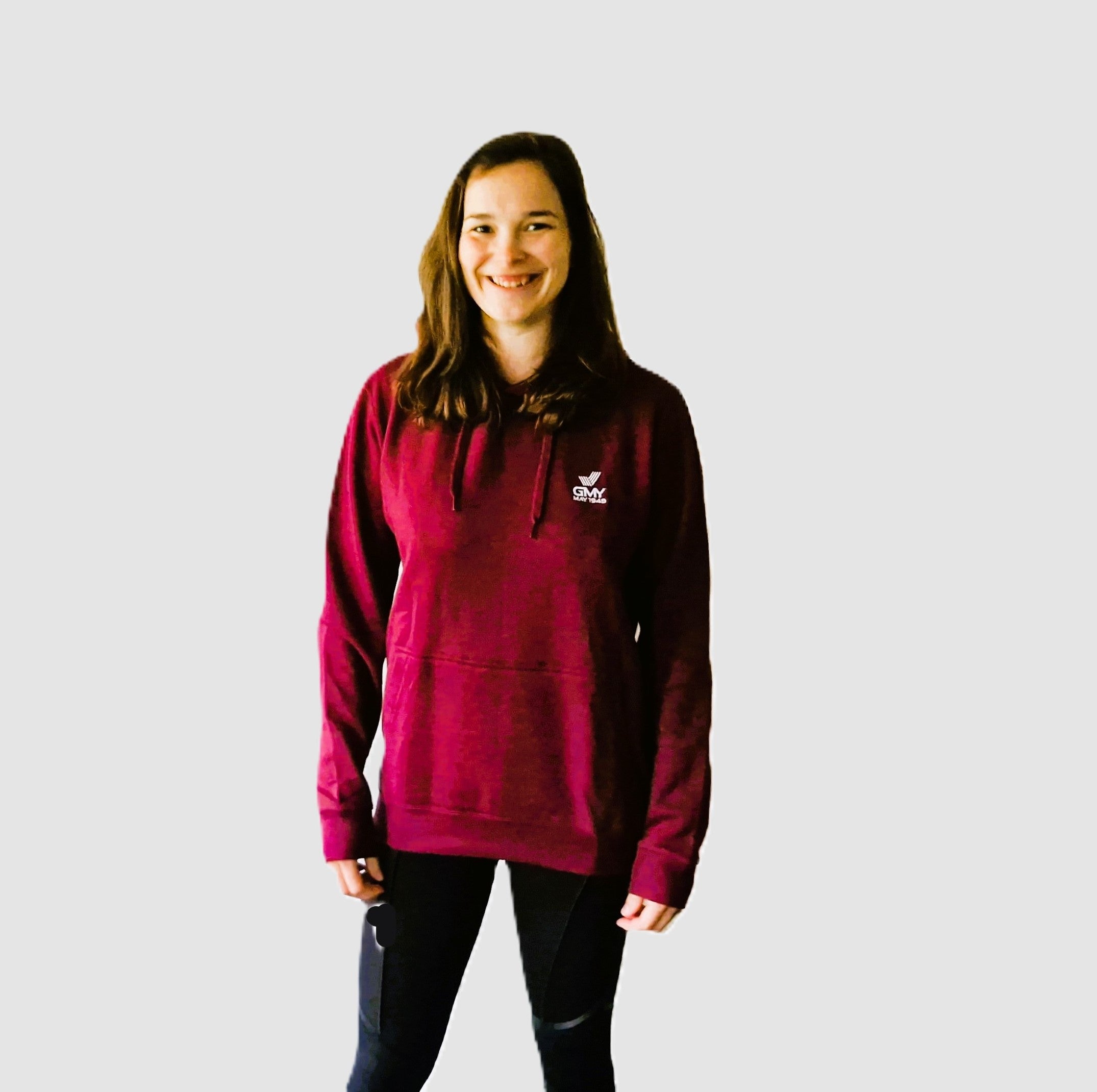 "GMY" Unisex Hooded Sweat-Shirt Burgundy