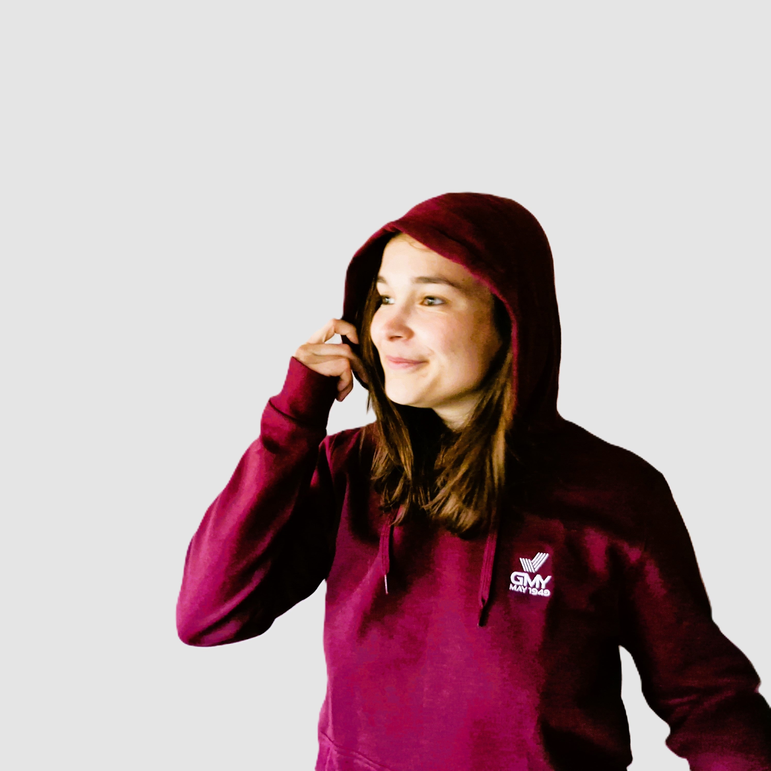 "GMY" Unisex Hooded Sweat-Shirt Burgundy