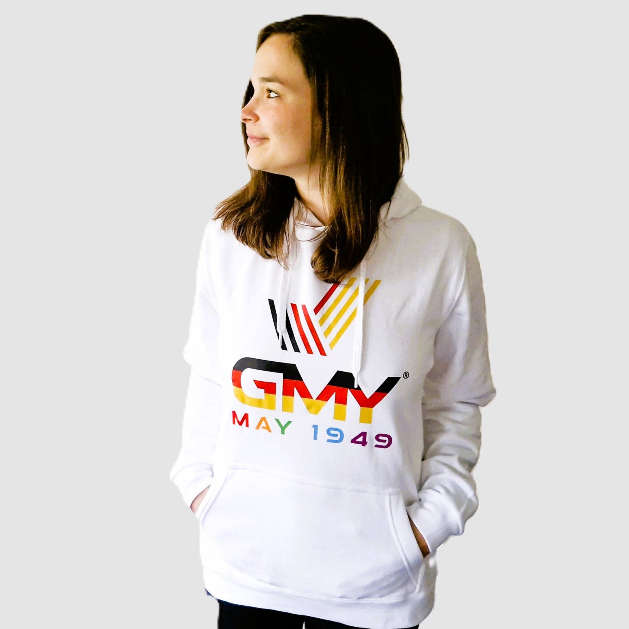 "GMY" Unisex Hooded Sweat-Shirt White "the GMY Original"