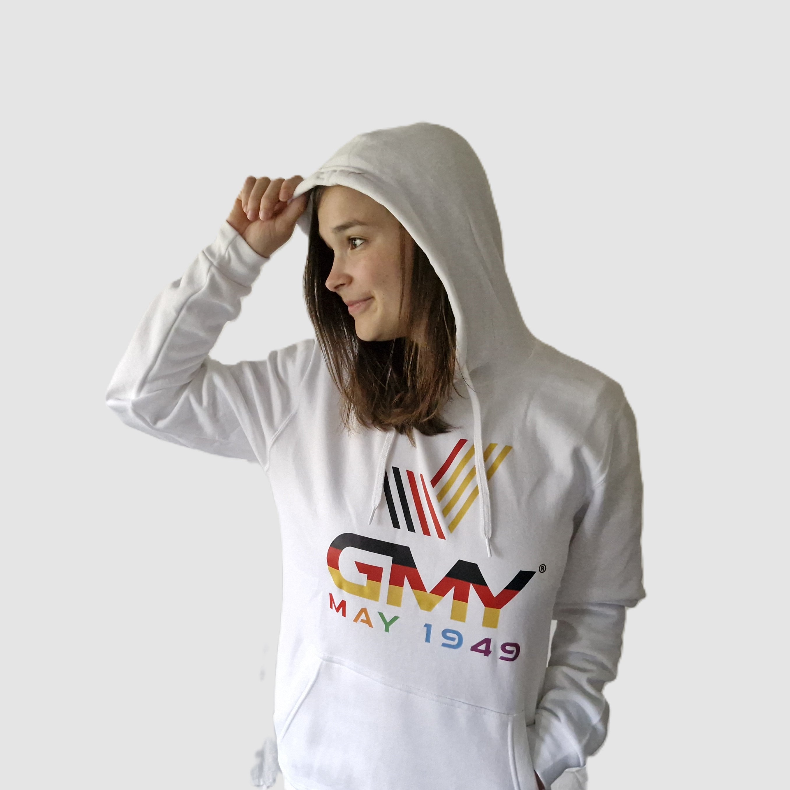 "GMY" Unisex Hooded Sweat-Shirt White "the GMY Original"