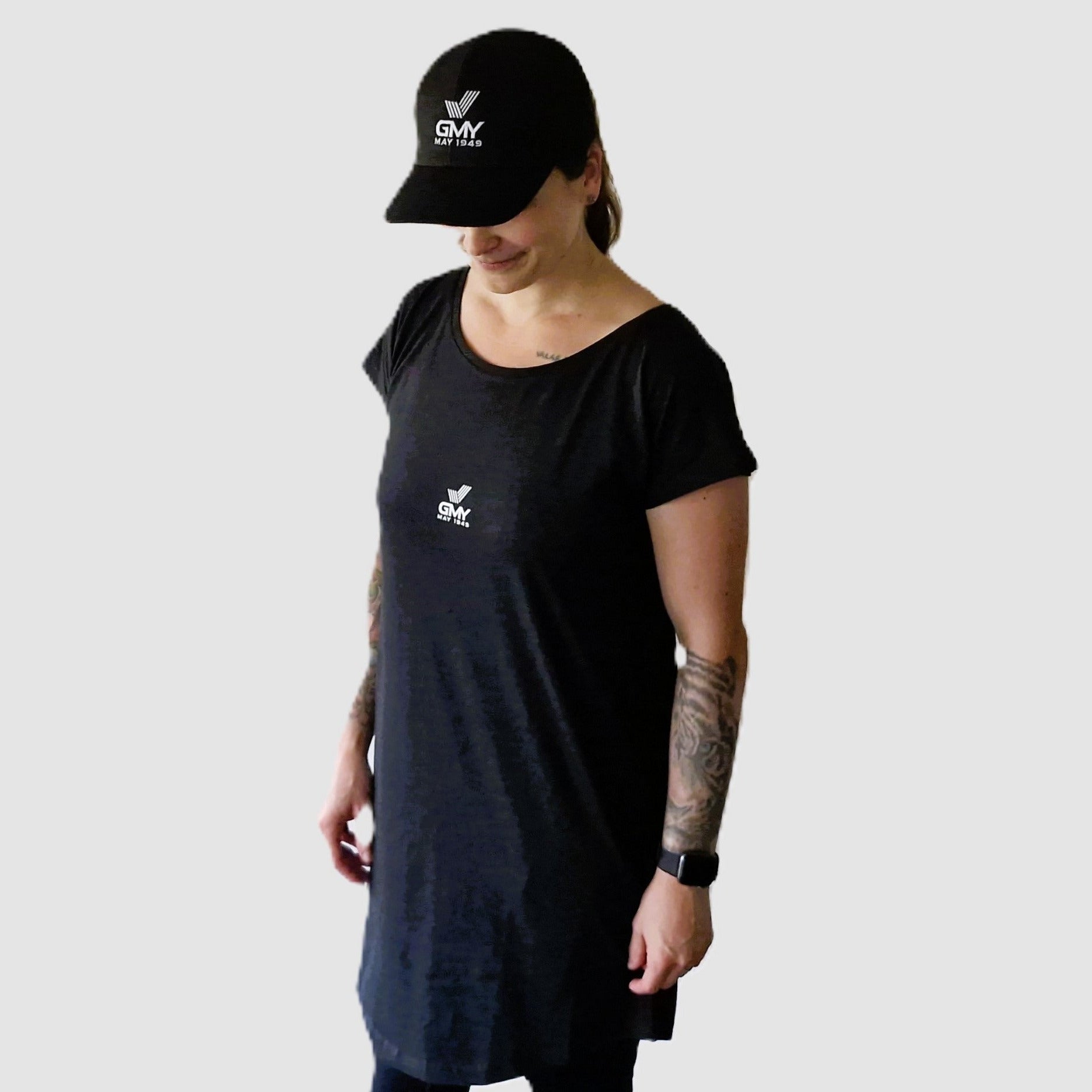 "GMY" Women´s Loose Fit T Dress, Schwarz