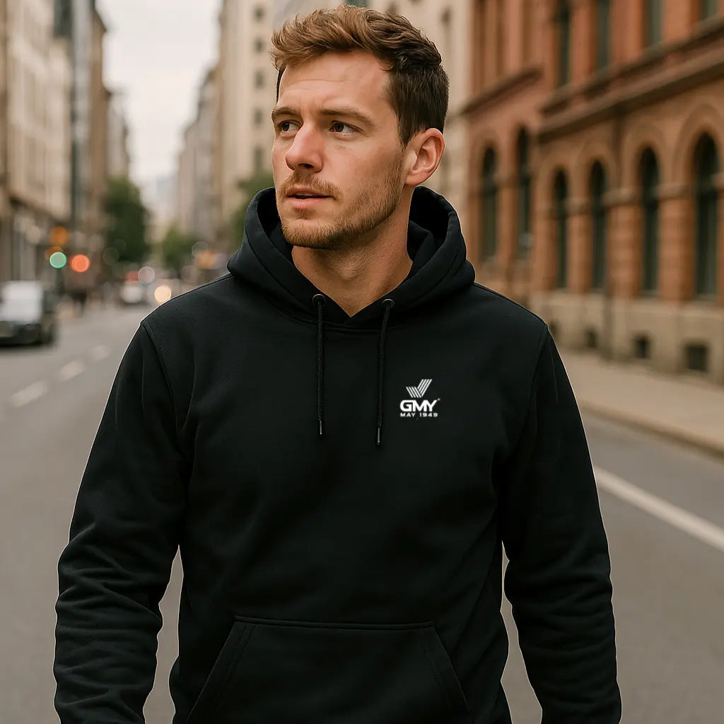 "GMY" Unisex Hooded Sweat-Shirt, Schwarz GMY-Fashion