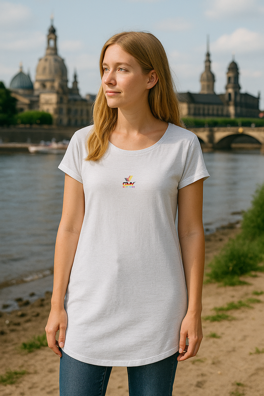 "GMY" Women´s Loose Fit T Dress, Weiß