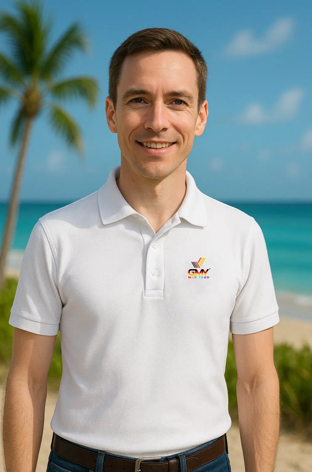 "GMY" Men´s Polo Shirt Perfect Weiss "The Original" GMY-Fashion
